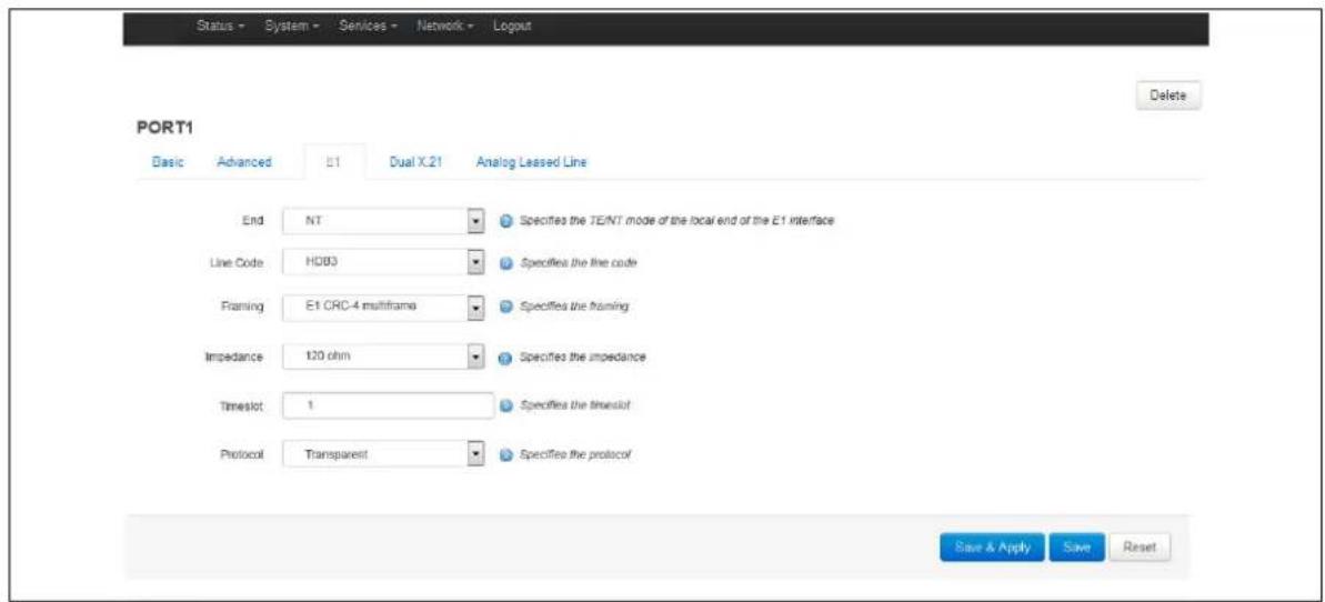 Virtual Access GW3300 - Configuring port settings using the web interface - 3