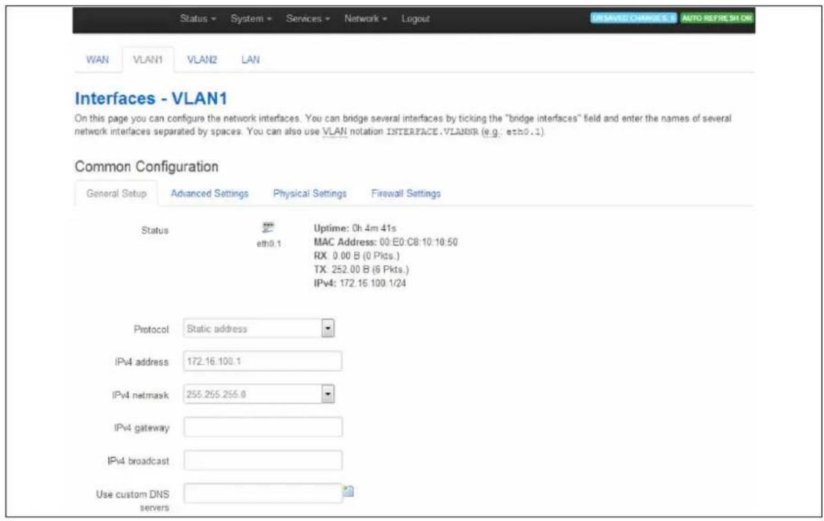 Virtual Access GW3300 - General setup: VLAN - 1
