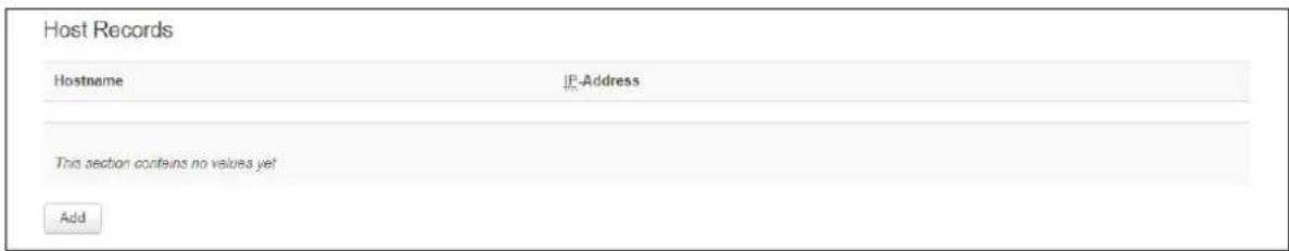 Virtual Access GW3300 - Configuring local host files entries using the web interface - 1