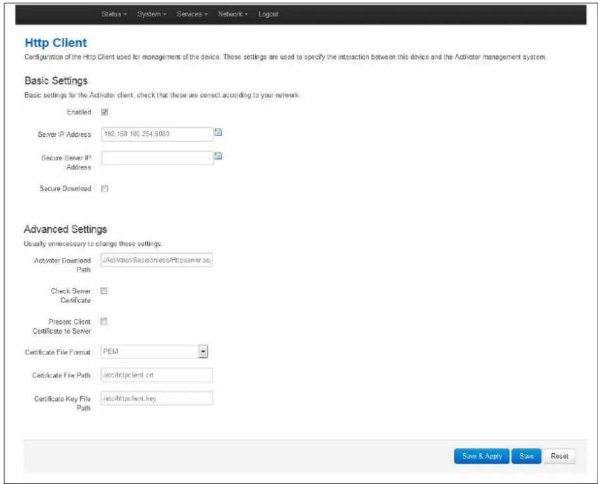 Virtual Access GW3300 - Web configuration - 1