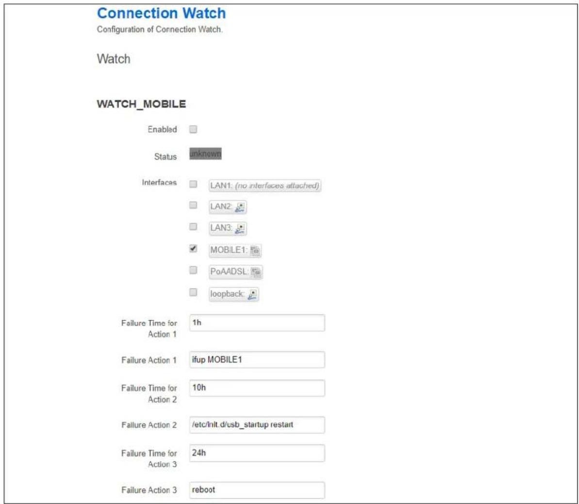 Virtual Access GW3300 - Configuring Connection Watch using the web interface - 2