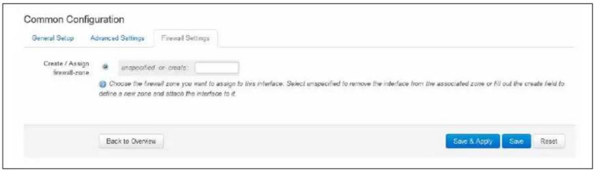 Virtual Access GW3300 - Firewall settings: VLAN - 1