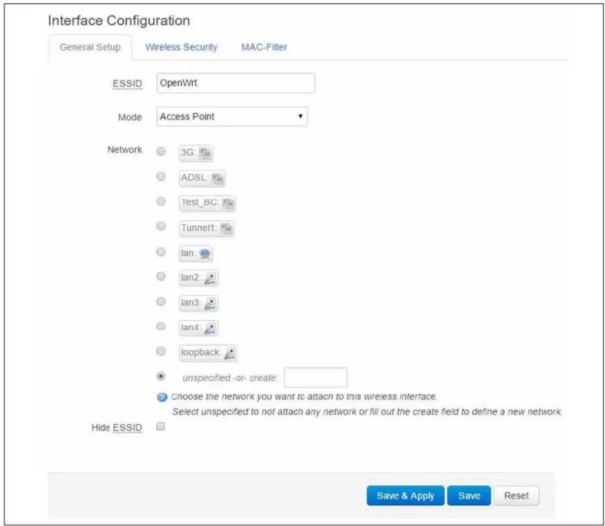 Virtual Access GW3300 - Interface configuration: general setup - 1