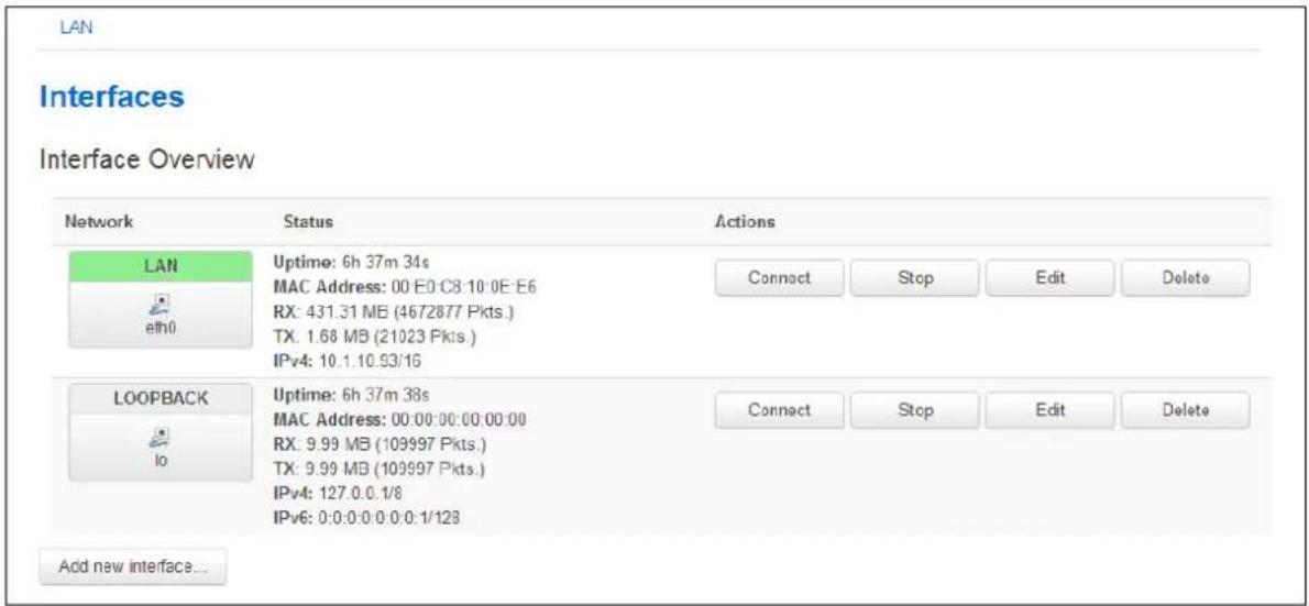 Virtual Access GW3300 - Create a primary predefined interface - 1