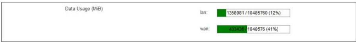 Virtual Access GW3300 - Data usage status - 1