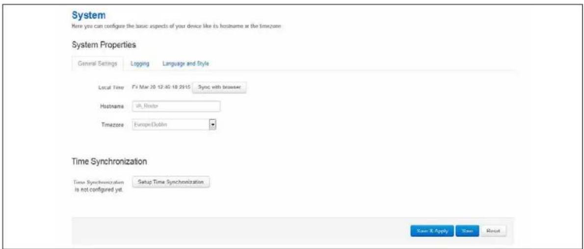 Virtual Access GW3300 - General settings - 1