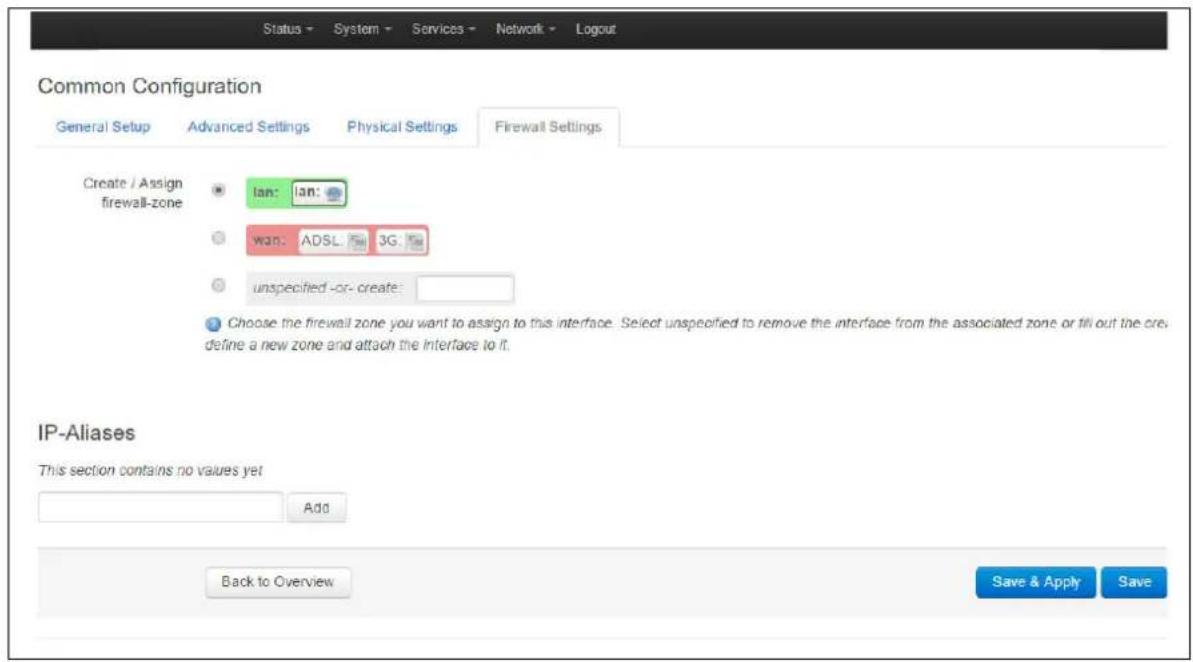 Virtual Access GW3300 - Common configuration: firewall settings - 1