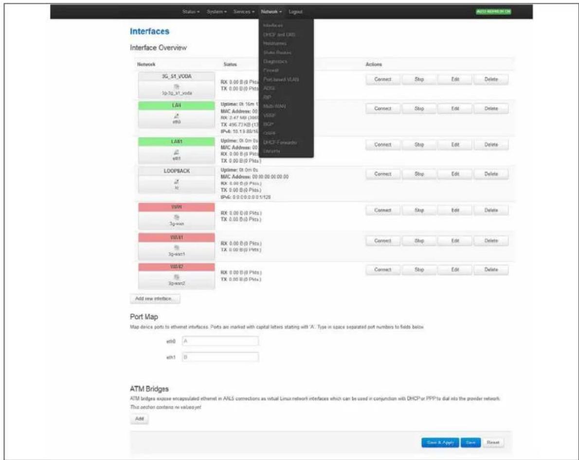Virtual Access GW3300 - Configuring DHCP client using the web interface - 1