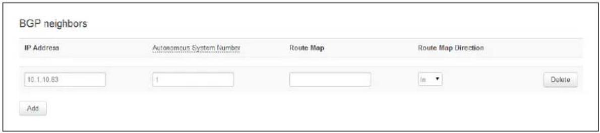 Virtual Access GW3300 - Configure BGP neighbours - 1