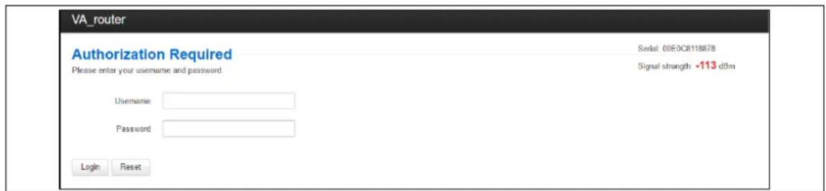 Virtual Access GW3300 - Configuring login screen custom information - 1
