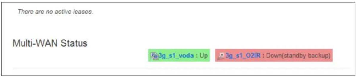 Virtual Access GW3300 - Checking the status of the Multi-WAN package - 2
