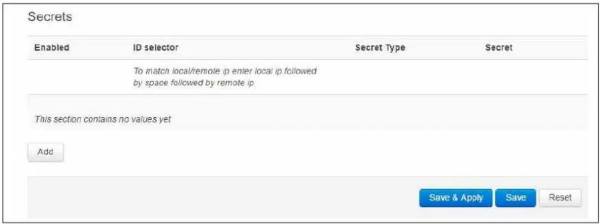 Virtual Access GW3300 - Configure secret settings - 1