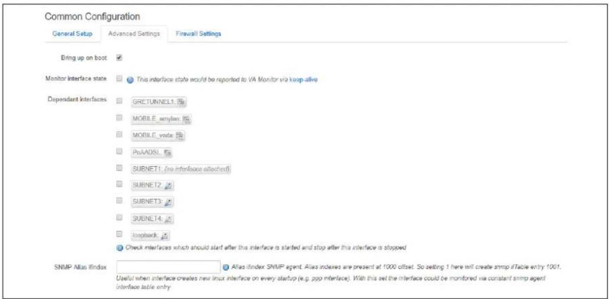 Virtual Access GW3300 - GRE connection: common configuration-advanced settings - 1