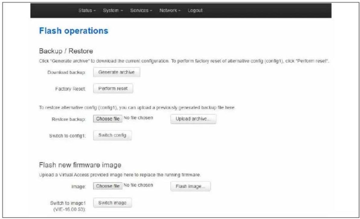 Virtual Access GW3300 - Importing a configuration file using the web interface for software versions pre- 72.002 - 1