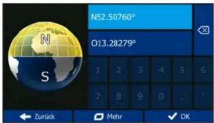 N52.50760° O13.28279° 1 2 3 4 5 6 7 8 9 0 , * ← Zurück Mehr ✓ OK