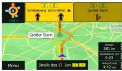 Schöneberg Schönefeld Großer Stern Großer Stern Straße des 17. Juni 150 m 150 m Englishische Schaften Menü Distanc: 581 km Verslebenza Zeit 5:23 Rekunftzeit 4:42 pm