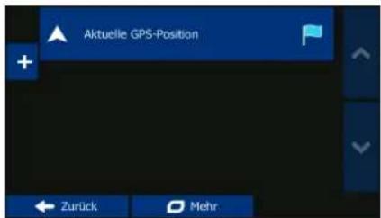 Aktuelle GPS-Position + Zurück Mehr