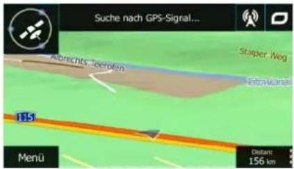 Suche nach GPS-Signal... Abrechts Teersten Striper Weg 1.15 Menü Distance: 156 km