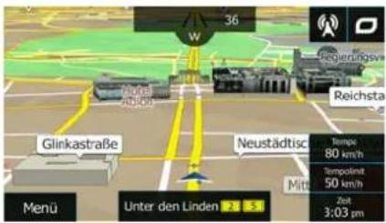 Glinkstraße Neustädtisch Tempe 80 km/h Tempolämt 50 km/h Mitt 3:03 pm Menu Unter den Linden P S