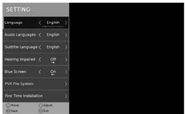 BUSH 40/402UHD - Settings Menu - 1