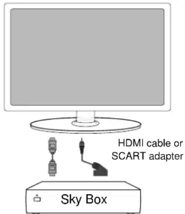 BUSH 40/402UHD - Option 1) Connecting your TV to your Sky box (when both the TV and Sky Box are located in the same room) - 1