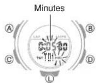 CASIO Baby-G BSA-B100-7AER - Specifying a Target Time - 4