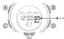 CASIO Baby-G BSA-B100-7AER - Enabling/Disabling an Alarm or the Hourly Time Signal - 2