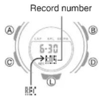 CASIO Baby-G BSA-B100-7AER - Viewing Lap/Split Records - 1