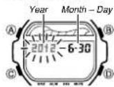 CASIO Baby-G BLX-560-7ER - To specify a date - 1