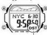CASIO Baby-G BLX-560-7ER - To toggle a city code time between Standard Time and Daylight Saving Time - 1
