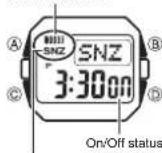 CASIO Baby-G BGD-560-7ER - To turn an alarm on and off - 1