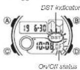 CASIO Baby-G BAX-100-3AER - To toggle the Timekeeping Mode digital time between DST and Standard Time - 1