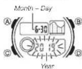 CASIO Baby-G BAX-100-3AER - To view the current Moon/Tide Data Mode data - 2