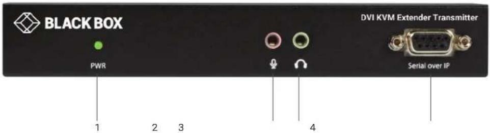 BLACK BOX PWR 1 2 3 DVI KVM Extender Transmitter 4 Serial over IP