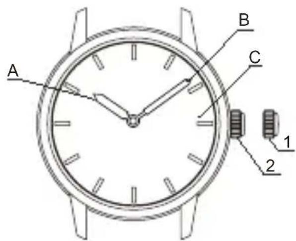 Orient Star Classic RE-ND0007S - ◆ 各部件名称及功能 - 1