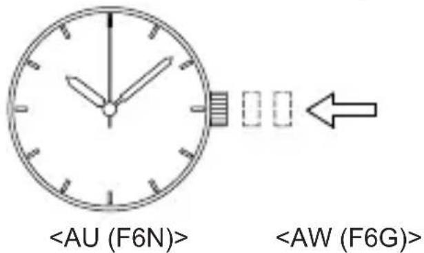 Orient Star Contemporary RE-AT0007N - ◆ HOW TO SET THE TIME & DATE [AU (F6N)][AW (F6G)] [How to set the time] - 4