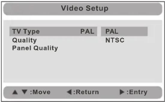 Sogo DVD-SS-7865 - Video Setup Page - 1