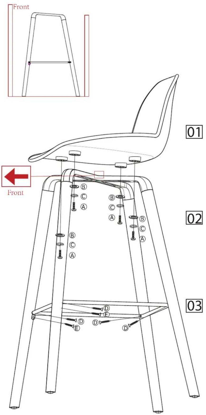 Zuiver Albert Kuip - COMPONENT PARTS - 1