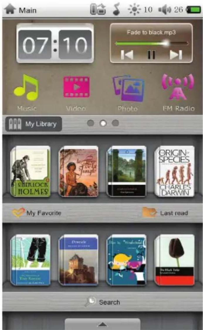 ENERGY SISTEM Color eReader C4+ Touch - maIN meNU - 1