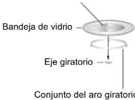 Bandeja de vidrio Eje giratorio Conjunto del aro giratorio
