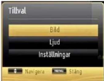 Andersson LED24511HD PVR DVD - Använda MENY-knappen i Media Browserläge (mediabläddrarläge) - 1