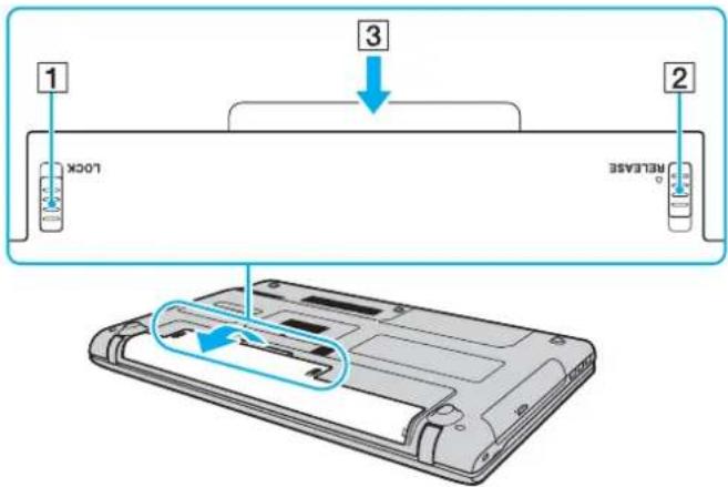 SONY Vaio VPCEB1C5E - To remove the battery pack - 1