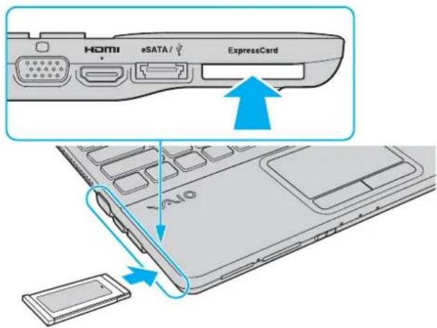 SONY Vaio VPCEB1C5E - To insert an ExpressCard module - 1