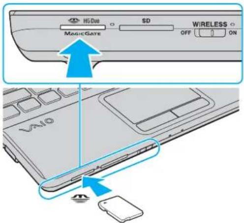 SONY Vaio VPCEB1C5E - Inserting and Removing "Memory Stick" - 2