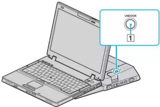 SONY Vaio VGN-BX195EP - Press the UNDOCK button. - 1