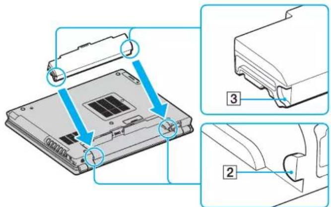 SONY Vaio VGN-BX195EP - Installing the Battery Pack - 2