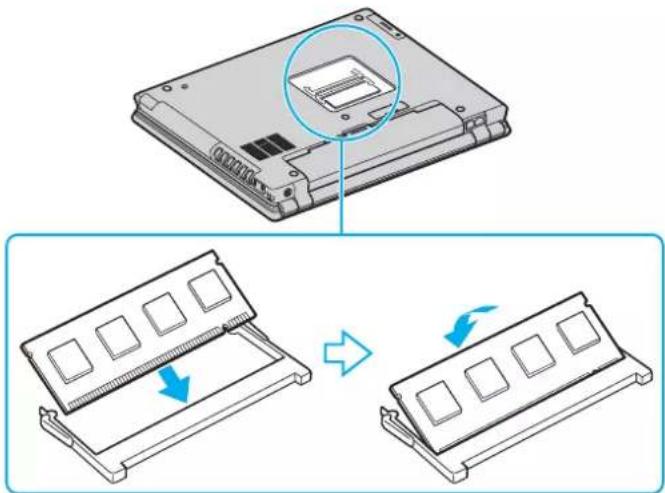 SONY Vaio VGN-BX195EP - Removing and Installing a Memory Module - 3