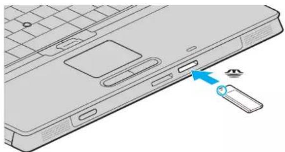 SONY Vaio VGN-BX195EP - Inserting a Memory Stick Media - 1