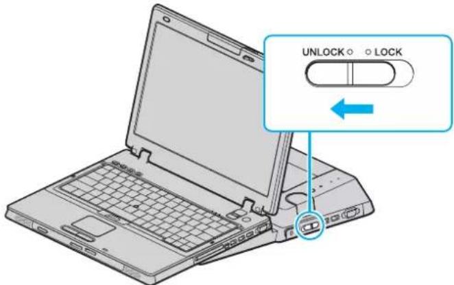 SONY Vaio VGN-BX195EP - Disconnecting Your Computer from the Multi Function Bay Docking Station - 1