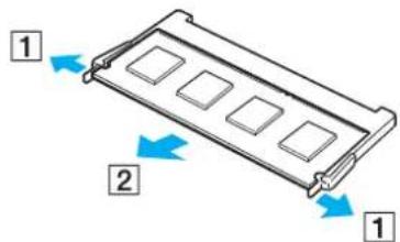 SONY Vaio VGN-BX61MN - Entfernen und Installieren eines Speichermoduls - 2